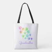 Großmutter-Regenbogen-Blume Tote Tasche (Rückseite)