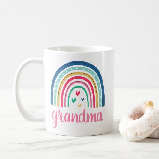 Großmutter Regenbogen Kaffeetasse (Mit Donut)
