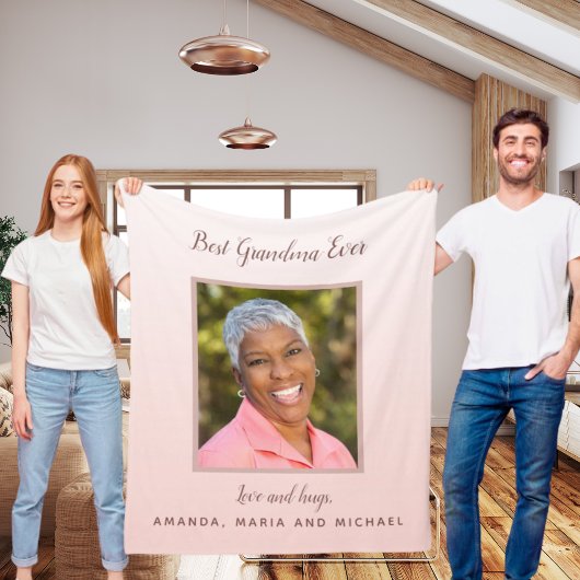 Großmutter-rosa Foto Fleecedecke
