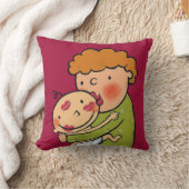 Großmutter-rosa Lippenstift-Küsse für Baby Kissen (Decke)