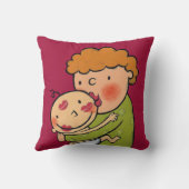 Großmutter-rosa Lippenstift-Küsse für Baby Kissen (Rückseite)