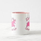 Großmutter-(russische) Karte Zweifarbige Tasse (Mittel)