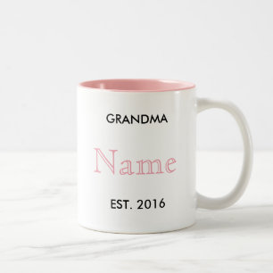 Großmutter-Schwangerschafts-Mitteilungs-Tasse! Zweifarbige Tasse