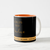 Großmutter Schwarz modern Zweifarbige Tasse (VorderseiteRechts)