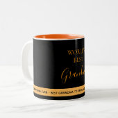 Großmutter Schwarz modern Zweifarbige Tasse (Vorderseite Links)