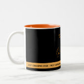 Großmutter Schwarz modern Zweifarbige Tasse (Links)