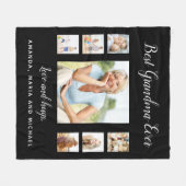 Großmutter Schwarz-weißes Foto sammelt Enkel Fleecedecke (Vorderseite (Horizontal))