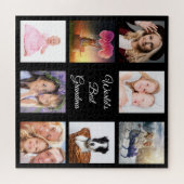 Großmutter Schwarzes Foto Collage Beste Großmutter Puzzle (Horizontal)