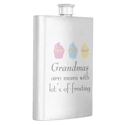 Großmütter sind Mamas mit Losen Zuckergusse Flachmann (Rechts)