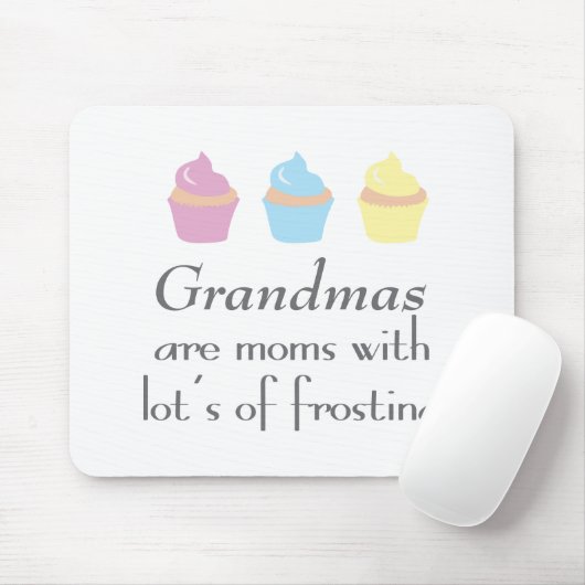 Großmütter sind Mamas mit Losen Zuckergusse Mousepad (Mit Mouse)