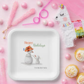 Großmutter Snowman Holiday Weihnachten Party Pappteller (Party)