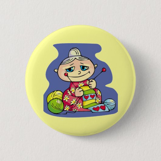 Großmutter-Stricken Button (Vorderseite)