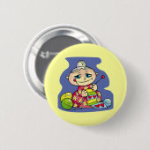 Großmutter-Stricken Button (Vorne & Hinten)