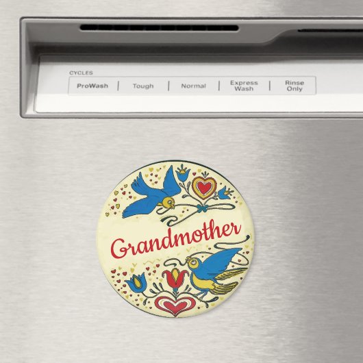 Großmutter, Text hinzufügen Magnet (In Situ (Geschirrspüler))