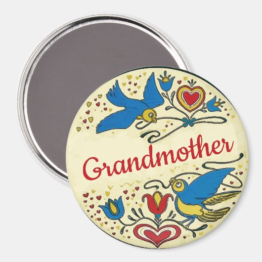 Großmutter, Text hinzufügen Magnet (Vorderseite/Rückseite)