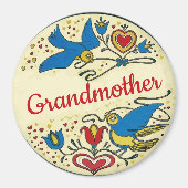 Großmutter, Text hinzufügen Magnet (Vorne)