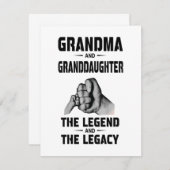 Großmutter und Großtochter Legende und Vermächtnis Einladung (Vorne/Hinten)