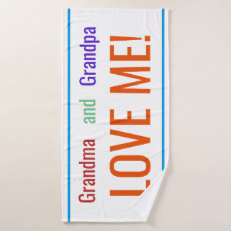 Großmutter-und Großvater-Liebe ich Badehandtuch