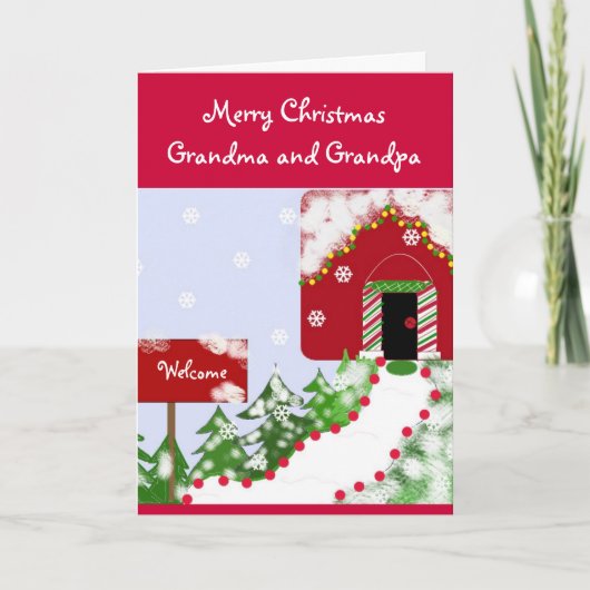 Großmutter-und Großvater-Weihnachten… Feiertagskarte (Vorderseite)