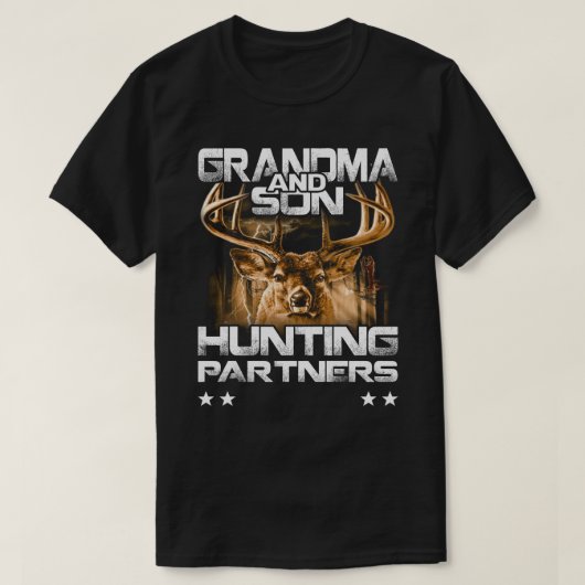 Großmutter und Sohn Jagdpartner für den T - Shirt (Design vorne)