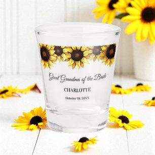Großmutter Urgroßmutter Sonnenblume Schnapsglas