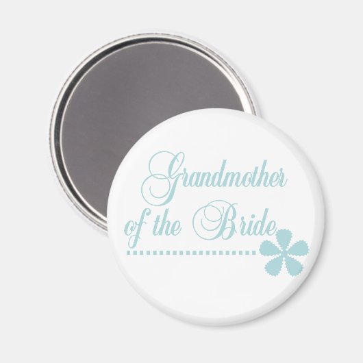 Großmutter von Bride Aquamarin Elegance Magnet (Vorderseite/Rückseite)