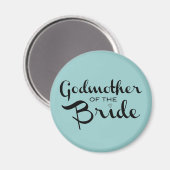 Großmutter von Bride Black auf Aquamarin Magnet (Vorderseite/Rückseite)