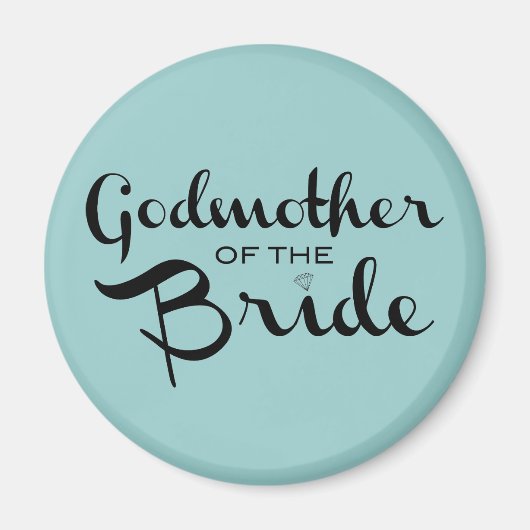 Großmutter von Bride Black auf Aquamarin Magnet (Vorne)