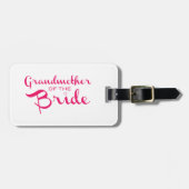 Großmutter von Bride Pink auf Weiß Gepäckanhänger (Vorderseite horizontal)