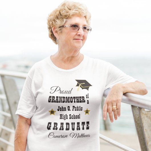 Großmutter von Graduate Name Abschluss T-Shirt