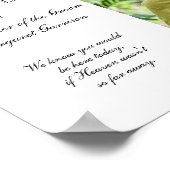 Großmutter von Groom Foto Gedenkstätte Hochzeit Poster (Ecke)