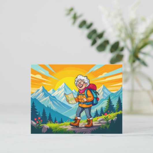 Großmutter Wandervorführung Feiertagspostkarte (Stehend Vorderseite)