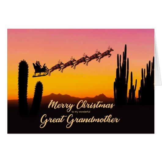 Großmutter Weihnachten Weihnachten über Wüste (Vorderseite (Horizontal))