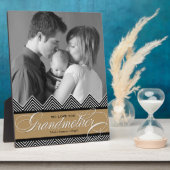 Großmutter Zig Zag Zickzack Moderne Personalisiert Fotoplatte (Seite)