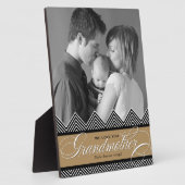Großmutter Zig Zag Zickzack Moderne Personalisiert Fotoplatte (Seite)