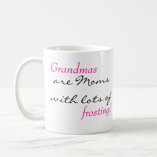 Großmutter-Zitat Kaffeetasse (Links)