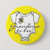 Großmutter, zum gelbe Biene zu sein Button (Vorderseite)