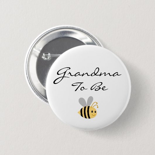 Großmutter, zum Hummel-Bienen-Button zu sein Button (Vorne & Hinten)