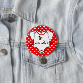 Großmutter, zum roter und weißer Marienkäfer zu Button (Beispiel)