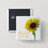 Großmutter, zum Sonnenblume-Button zu sein Button (Vorne & Hinten)