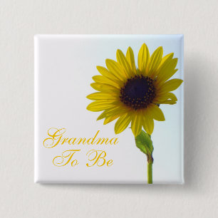 Großmutter, zum Sonnenblume-Button zu sein Button