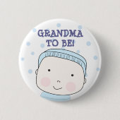 Großmutter zum zu sein!  Baby-Knopf Button (Vorderseite)