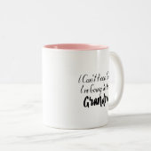 Großmutter zum zu sein - gefördert zur Großmutter Zweifarbige Tasse (VorderseiteRechts)