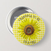 Großmutter zum zu sein, SEIN EINE MÄDCHEN Button (Vorne & Hinten)