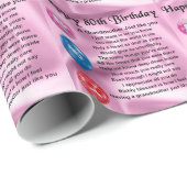 Großmuttergedicht - 80. Geburtstag Geschenkpapier (Rolleneckpunkt)