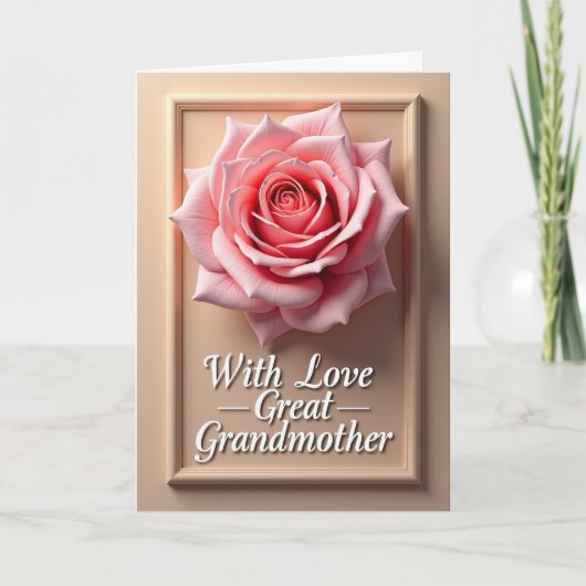Großmutterkarte mit rosa Rose Karte (Vorderseite)