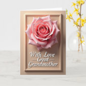 Großmutterkarte mit rosa Rose Karte (Gelbe Blume)