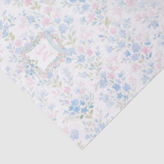 Großmütterliche Blumen Personalized Seidenpapier (Ausschnitt)