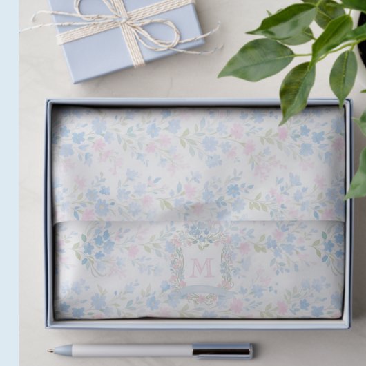 Großmütterliche Blumen Personalized Seidenpapier