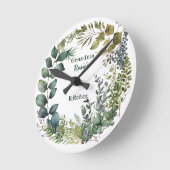 Großmutter's Küche | Personalisierter Farbdraht Runde Wanduhr (Winkel)